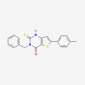 3-benzyl-6-(4-methylphenyl)-2-sulfanyl-3H,4H-thieno[3,2-d]pyrimidin-4-one