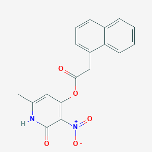 (6-methyl-3-nitro-2-oxo-1H-pyridin-4-yl) 2-naphthalen-1-ylacetate