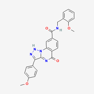 molecular formula C25H21N5O4 B2639530 3-(4-methoxyphenyl)-N-[(2-methoxyphenyl)methyl]-5-oxo-4H,5H-[1,2,3]triazolo[1,5-a]quinazoline-8-carboxamide CAS No. 1031624-86-8