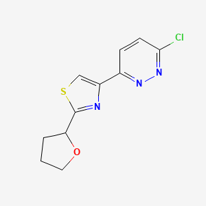 3-Chloro-6-[2-(oxolan-2-yl)-1,3-thiazol-4-yl]pyridazine