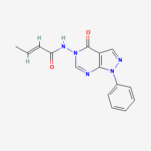 (E)-N-(4-oxo-1-phenyl-1H-pyrazolo[3,4-d]pyrimidin-5(4H)-yl)but-2-enamide
