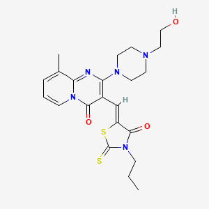 (Z)-5-((2-(4-(2-hydroxyethyl)piperazin-1-yl)-9-methyl-4-oxo-4H-pyrido[1,2-a]pyrimidin-3-yl)methylene)-3-propyl-2-thioxothiazolidin-4-one
