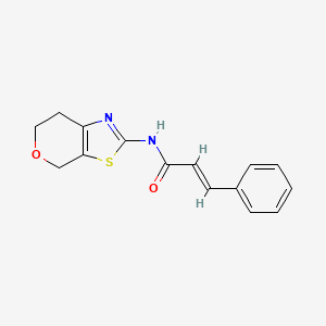 molecular formula C15H14N2O2S B2639542 N-(6,7-dihydro-4H-pyrano[4,3-d]thiazol-2-yl)cinnamamide CAS No. 1396892-81-1