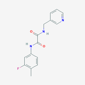 molecular formula C15H14FN3O2 B2639560 N'-(3-氟-4-甲基苯基)-N-(吡啶-3-基甲基)草酰胺 CAS No. 899956-51-5