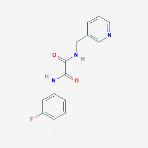 molecular formula C15H14FN3O2 B2639560 N1-(3-fluoro-4-methylphenyl)-N2-(pyridin-3-ylmethyl)oxalamide CAS No. 899956-51-5