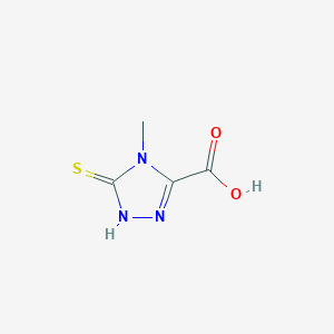 molecular formula C4H5N3O2S B2639565 4-Methyl-5-sulfanyl-4H-1,2,4-triazole-3-carboxylic acid CAS No. 21050-92-0