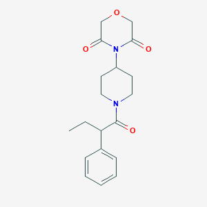 molecular formula C19H24N2O4 B2639575 4-(1-(2-苯基丁酰)哌啶-4-基)吗啉-3,5-二酮 CAS No. 2034389-84-7