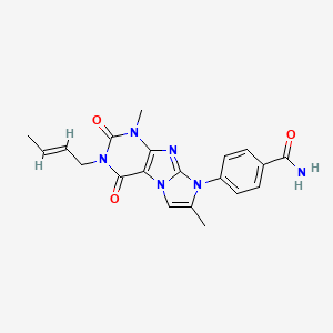 4-[2-[(E)-But-2-enyl]-4,7-dimethyl-1,3-dioxopurino[7,8-a]imidazol-6-yl]benzamide