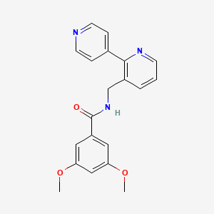 molecular formula C20H19N3O3 B2639584 N-([2,4'-bipyridin]-3-ylmethyl)-3,5-dimethoxybenzamide CAS No. 2034577-36-9