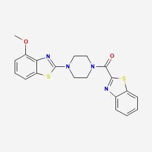 molecular formula C20H18N4O2S2 B2639594 苯并[d]噻唑-2-基(4-(4-甲氧基苯并[d]噻唑-2-基)哌嗪-1-基)甲酮 CAS No. 897477-47-3