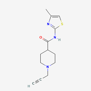 N-(4-methyl-1,3-thiazol-2-yl)-1-prop-2-ynylpiperidine-4-carboxamide