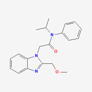 molecular formula C20H23N3O2 B2639602 2-[2-(methoxymethyl)-1H-1,3-benzodiazol-1-yl]-N-phenyl-N-(propan-2-yl)acetamide CAS No. 638141-05-6