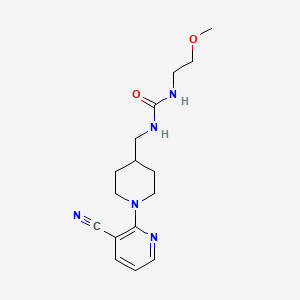 molecular formula C16H23N5O2 B2639604 1-((1-(3-Cyanopyridin-2-yl)piperidin-4-yl)methyl)-3-(2-methoxyethyl)urea CAS No. 1796969-17-9