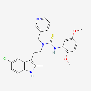 1-(2-(5-chloro-2-methyl-1H-indol-3-yl)ethyl)-3-(2,5-dimethoxyphenyl)-1-(pyridin-3-ylmethyl)thiourea