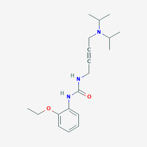 molecular formula C19H29N3O2 B2639606 1-(4-(Diisopropylamino)but-2-yn-1-yl)-3-(2-ethoxyphenyl)urea CAS No. 1396684-69-7