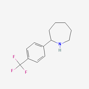 molecular formula C13H16F3N B2639615 2-[4-(Trifluoromethyl)phenyl]azepane CAS No. 527673-78-5