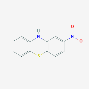 molecular formula C12H8N2O2S B2639636 2-Nitro-10H-phenothiazine CAS No. 1628-76-8