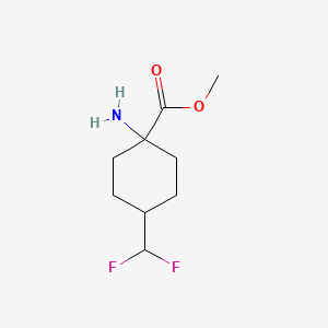 molecular formula C9H15F2NO2 B2639638 Methyl 1-amino-4-(difluoromethyl)cyclohexane-1-carboxylate CAS No. 2166555-73-1