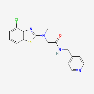 2-((4-chlorobenzo[d]thiazol-2-yl)(methyl)amino)-N-(pyridin-4-ylmethyl)acetamide