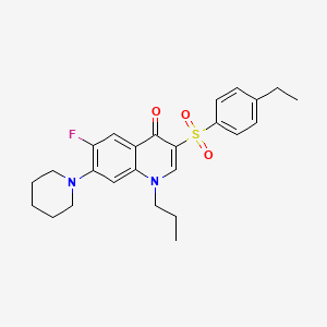 3-(4-Ethylbenzenesulfonyl)-6-fluoro-7-(piperidin-1-yl)-1-propyl-1,4-dihydroquinolin-4-one