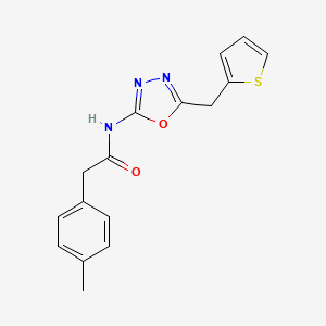 N-(5-(thiophen-2-ylmethyl)-1,3,4-oxadiazol-2-yl)-2-(p-tolyl)acetamide