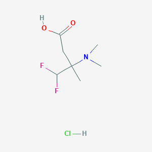 3-(Dimethylamino)-4,4-difluoro-3-methylbutanoic acid;hydrochloride