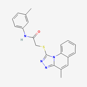 molecular formula C20H18N4OS B2639656 2-({4-METHYL-[1,2,4]TRIAZOLO[4,3-A]QUINOLIN-1-YL}SULFANYL)-N-(3-METHYLPHENYL)ACETAMIDE CAS No. 671199-47-6