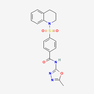 4-((3,4-dihydroquinolin-1(2H)-yl)sulfonyl)-N-(5-methyl-1,3,4-oxadiazol-2-yl)benzamide