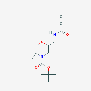 Tert-butyl 2-[(but-2-ynoylamino)methyl]-5,5-dimethylmorpholine-4-carboxylate