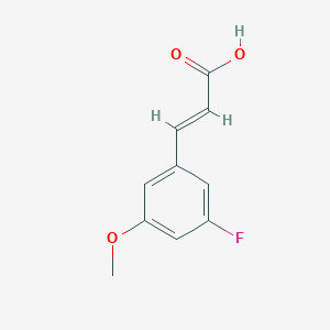 molecular formula C10H9FO3 B2639666 3-(3-氟-5-甲氧基苯基)丙-2-烯酸 CAS No. 628732-18-3