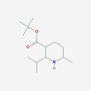molecular formula C14H27NO2 B2639668 Tert-butyl 6-methyl-2-propan-2-ylpiperidine-3-carboxylate CAS No. 2248319-58-4