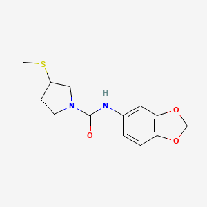 N-(2H-1,3-benzodioxol-5-yl)-3-(methylsulfanyl)pyrrolidine-1-carboxamide