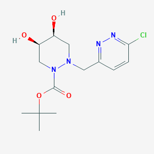 Tert-butyl (4S,5R)-2-[(6-chloropyridazin-3-yl)methyl]-4,5-dihydroxydiazinane-1-carboxylate