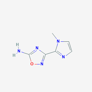molecular formula C6H7N5O B2639683 3-(1-methyl-1H-imidazol-2-yl)-1,2,4-oxadiazol-5-amine CAS No. 1423032-33-0