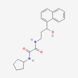 molecular formula C20H24N2O3 B2639698 N1-环戊基-N2-(3-羟基-3-(萘-1-基)丙基)草酰胺 CAS No. 1706022-46-9