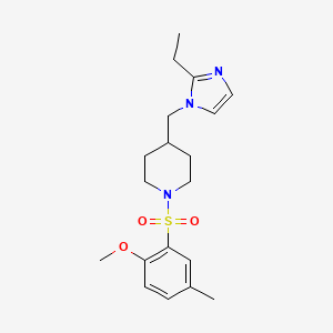 4-((2-ethyl-1H-imidazol-1-yl)methyl)-1-((2-methoxy-5-methylphenyl)sulfonyl)piperidine