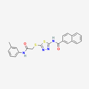 N-(5-((2-oxo-2-(m-tolylamino)ethyl)thio)-1,3,4-thiadiazol-2-yl)-2-naphthamide