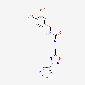 N-(3,4-dimethoxybenzyl)-3-(3-(pyrazin-2-yl)-1,2,4-oxadiazol-5-yl)azetidine-1-carboxamide