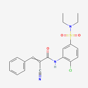 N-[2-chloro-5-(diethylsulfamoyl)phenyl]-2-cyano-3-phenylprop-2-enamide