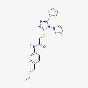 N-(4-butylphenyl)-2-{[4-(1H-pyrrol-1-yl)-5-(thiophen-2-yl)-4H-1,2,4-triazol-3-yl]sulfanyl}acetamide