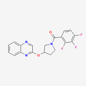 molecular formula C19H14F3N3O2 B2639723 2-{[1-(2,3,4-Trifluorobenzoyl)pyrrolidin-3-yl]oxy}quinoxaline CAS No. 2097928-41-9