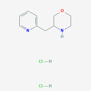 molecular formula C10H16Cl2N2O B2639725 3-(Pyridin-2-ylmethyl)morpholine;dihydrochloride CAS No. 2567504-83-8