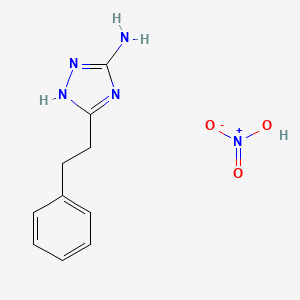molecular formula C10H13N5O3 B2639727 5-phenethyl-1H-1,2,4-triazol-3-amine nitrate CAS No. 1224170-50-6
