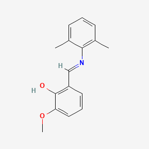 molecular formula C16H17NO2 B2639729 2-{(E)-[(2,6-dimethylphenyl)imino]methyl}-6-methoxyphenol CAS No. 2162120-39-8