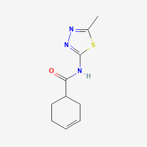 molecular formula C10H13N3OS B2639730 N-(5-methyl-1,3,4-thiadiazol-2-yl)cyclohex-3-ene-1-carboxamide CAS No. 938961-43-4