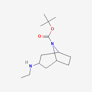 molecular formula C14H26N2O2 B2639732 叔丁基3-(乙氨基)-8-氮杂双环[3.2.1]辛烷-8-羧酸酯 CAS No. 1305022-73-4