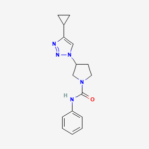 3-(4-cyclopropyl-1H-1,2,3-triazol-1-yl)-N-phenylpyrrolidine-1-carboxamide
