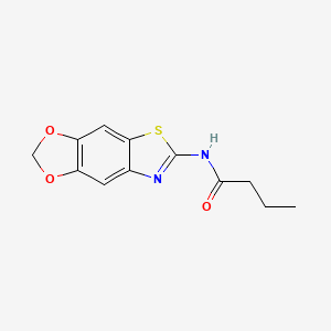 N-([1,3]dioxolo[4,5-f][1,3]benzothiazol-6-yl)butanamide
