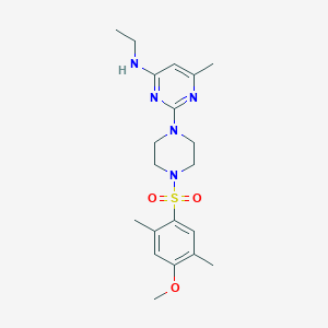 N-ethyl-2-(4-((4-methoxy-2,5-dimethylphenyl)sulfonyl)piperazin-1-yl)-6-methylpyrimidin-4-amine