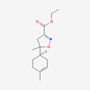 molecular formula C14H21NO3 B2639750 ETHYL (5S)-5-METHYL-5-[(1R)-4-METHYL-3-CYCLOHEXENYL]-4,5-DIHYDRO-3-ISOXAZOLECARBOXYLATE CAS No. 1013985-85-7